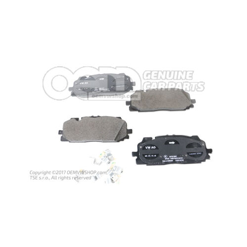 1 súpr. brzd. obložení pre kotúčovú brzdu 4K0698151S