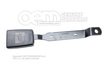 Západka na opasok saténová čierna / červená