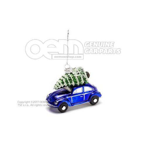 3B2087790  287 Christmas tree key tag, Dark Blue, VW Beetle, Winter/Christmas Collection