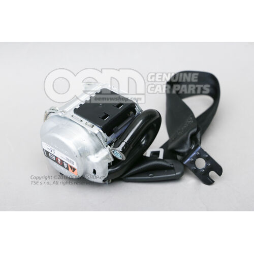 Trojbodový bezpečnostný pás s navíjačom Čierny 80A857806E V04