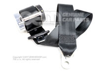 Trojbodový bezpečnostný pás s navijakom čiernej farby