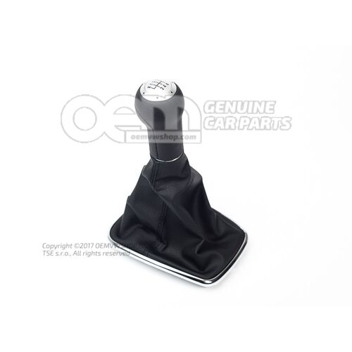 Hlavica rýchlost. páky (koža) čierna/čierna