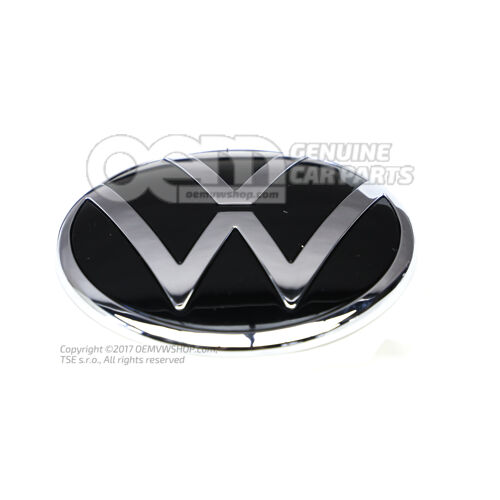 VW emblém čierna/chrómová lesklá 3CM853630DPJ