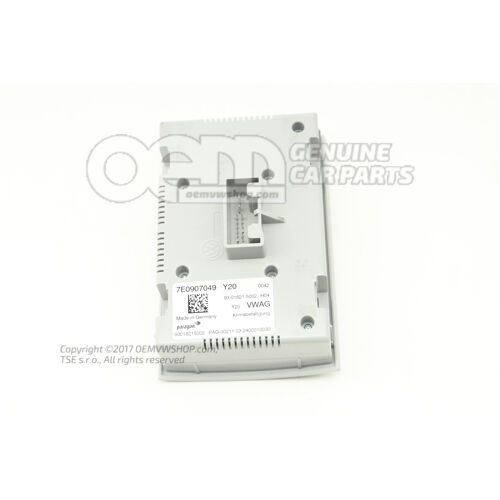 Ovlád. a zobrazovacia jednotka pre klimatizáciu Climatronic perlovo sivá 7E0907049Y20