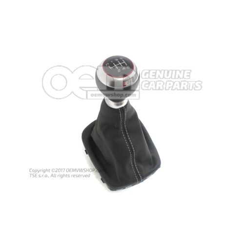 Hlavica rýchlos. páky (koža) s obkladom rýchlost. páky (koža) soul (čierna)/strieborná