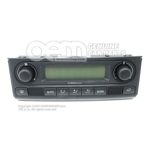 Displej a ovládací panel s CU pre elektronicky riadenú klimatizáciu satin bla