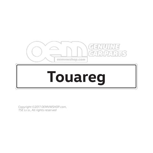 7P0071801B Vehicle number plate sign, Touareg number plate type designation