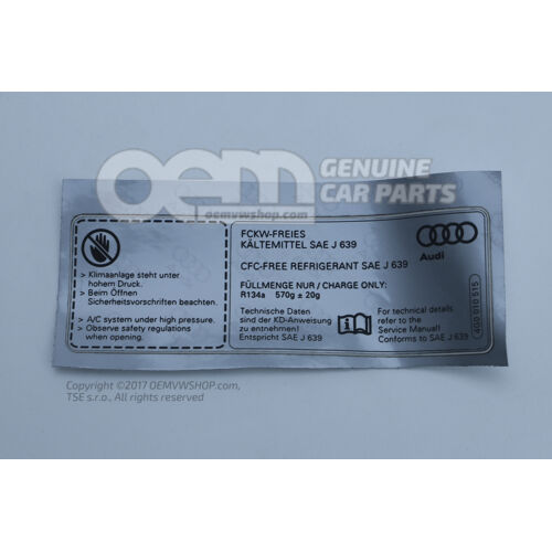 Štítok param. pre klimatizáciu