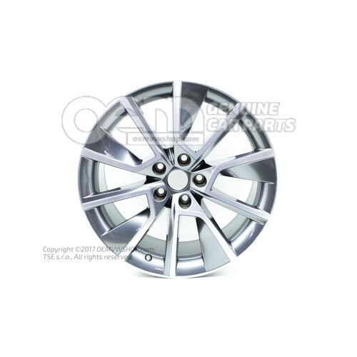 Hliníkový disk antracit-metalický (sivý) 3V0601025BKHA7