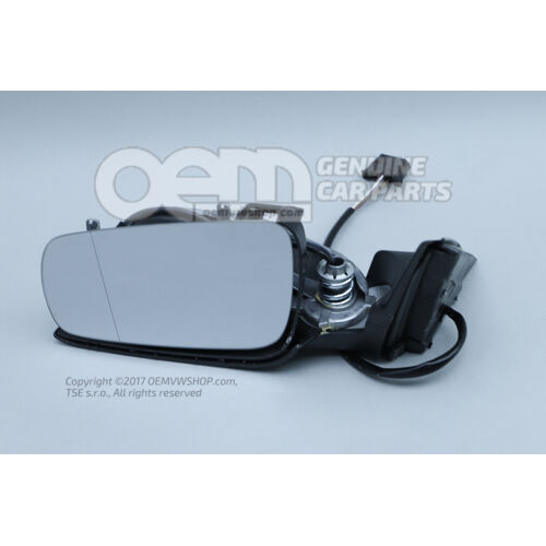 Vonkajšie zrkadlo (asférické širokouhlé) (elektricky nastaviteľné a vyhrievané) saténovo čierna