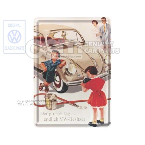 plechová pohľadnica Groerer Tag