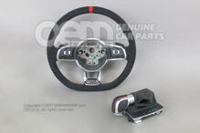 Volkswagen Golf VII 5G Clubsport alcantara multifunkčný volant DSG s hlavicou radiacej páky DSG 5G0498091C NNM Volkswagen Golf VII 5G Clubsport alcantara multifunkčný volant DSG s hlavicou radiacej páky DSG 5G0498091C NNM