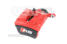 4M8615404 QC8 Audi RS6/RS7/RSQ8 červená Puzdro brzdového strmeňa so servomotorom, plnené a prepláchnuté bez brzdových doštičiek pre vozidlá s keramickými brzdovými doštičkami rozmer 370x30 mm zadné pravé