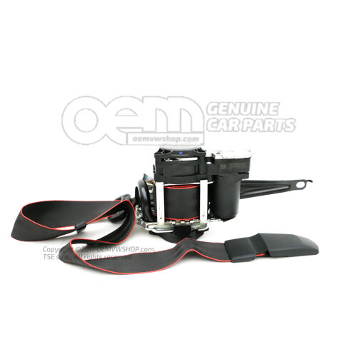 Trojbodový automatický bezpečnostný pás s napínačom pásu Soul (čierna)/crescendo červená 8W0857705Q VM1