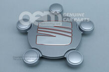 Krytka náboja strieborná / červená