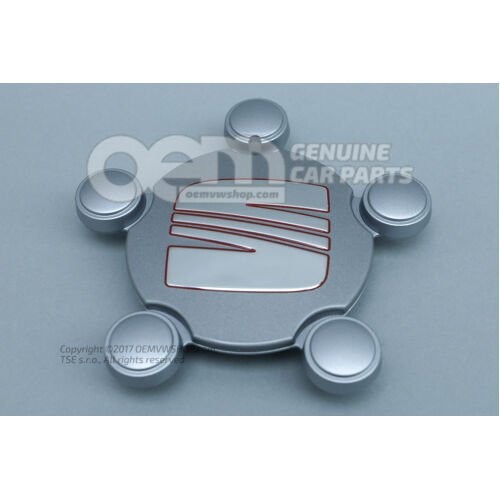 Krytka náboja strieborná / červená