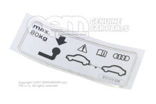 Štítok parametrov pre prevádzku s prívesom 8Y0010526 (1)