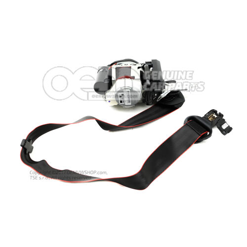 Trojbodový automatický bezpečnostný pás s napínačom pásu Soul (čierna)/crescendo červená 4K8857705N VM1