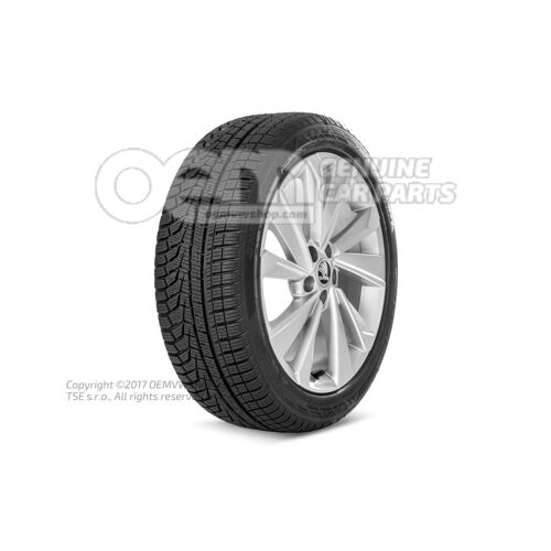 Kompletné zimné koleso 17" hliníkový ráfik Diamond silver 6VA073287  8Z8