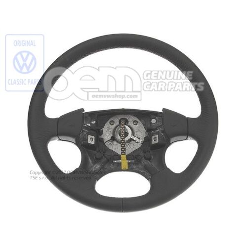 Volant (koža) športový volant volant čierna/tropic oranžová