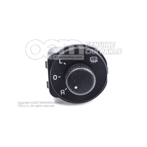 Spínač nastavenia vonkajších zrkadiel čierny Škoda Octavia 1Z