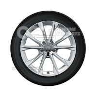 Hliníkový ráfik so zimnou pneumatikou diamantového striebra