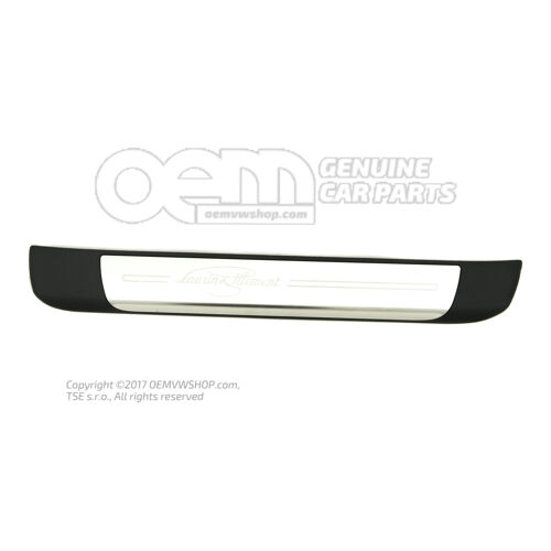 Lišta pre bočný člen saténová čierna