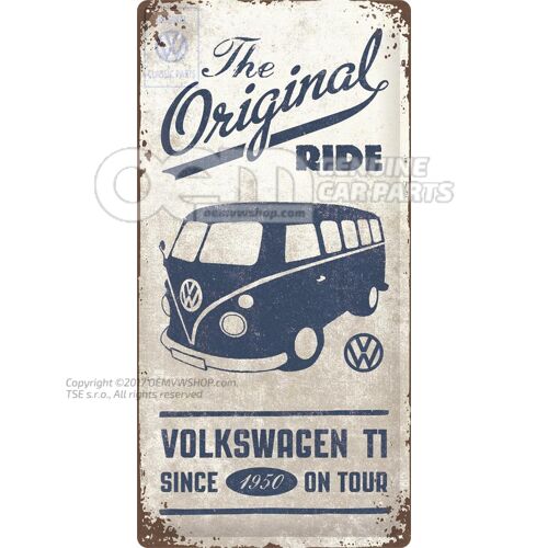 Plechová plechová značka VW Bus pôvodná jazda