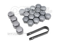 1 sada krytiek na čapy kolies strieborno sivá 000071215N Z37