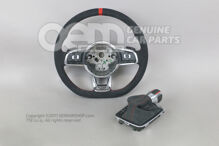 Volkswagen Golf VII 5G Clubsport alcantara multifunkčný volant DSG s hlavicou radiacej páky DSG 5G0498091C NNM (1)