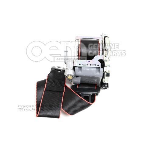 Trojbodový automatický bezpečnostný pás s napínačom pásu Soul (čierna)/crescendo červená 8S8857705H VM1