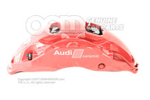 Audi RSQ8 červený strmeň bez brzdových doštičiek pre vozidlá s keramickými brzdovými doštičkami rozmer 440x40mm vľavo