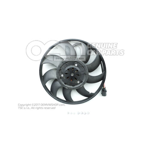 Ventilátor chladiča s riadiacou jednotkou