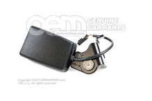 Západka na opasok saténová čierna / červená (1)