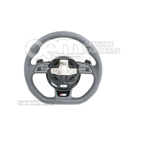 Multifunkčný športový volant (kožený dierovaný) volant soul (čierna)/titánová