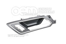 Vnútorný pohon saténový čierny / chróm matný hodváb Volkswagen Touran 5T