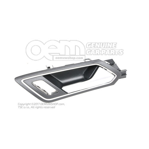 Vnútorný pohon saténový čierny / chróm matný hodváb Volkswagen Touran 5T