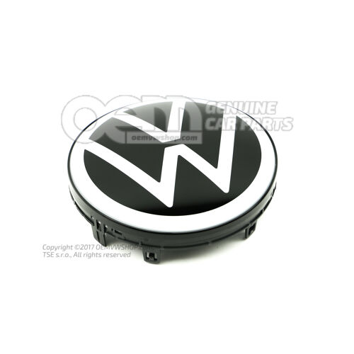 Emblém VW Čistá biela/čierna 1T3853600  AWA