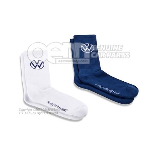 3A3084361 Sock, 39–42, Dark Blue and White, Service Offensive