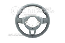 Multivelačný volant (koža) saténový čierny / vysoký chróm (1)