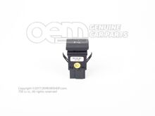 Tlačidlo pre podporu parkovania saténové čierno / biele (3)