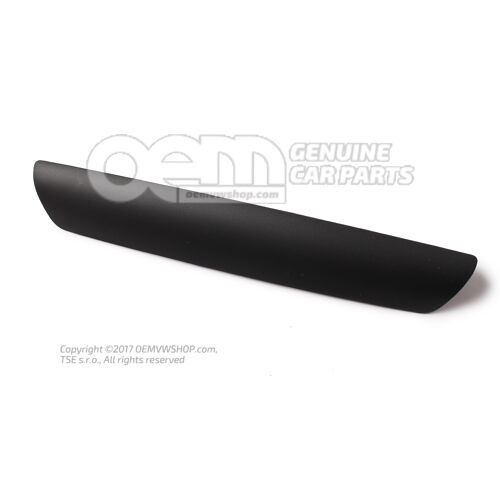 Škrupina rukoväte, horná časť saténová čierna