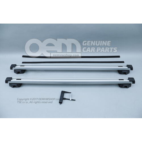 1 sada základného nosiča 1 sada nosných líšt strieborná