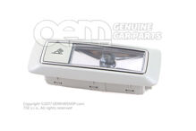 LED svetlo na čítanie perlovo sivá 5F9947291Y20