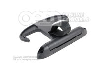 Úchyt tašky v háku na pripevnenie batožinového priestoru saténový čierny / duša