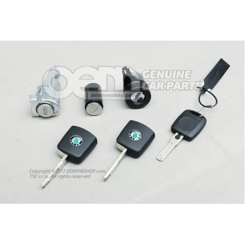 1 súpr. cylind. vložiek kľučku dverí a spínač zapaľovania 1 súpr. cylind. vložiek pre kľučku dverí, spínač zapaľ. a uzáver palivovej nádrže