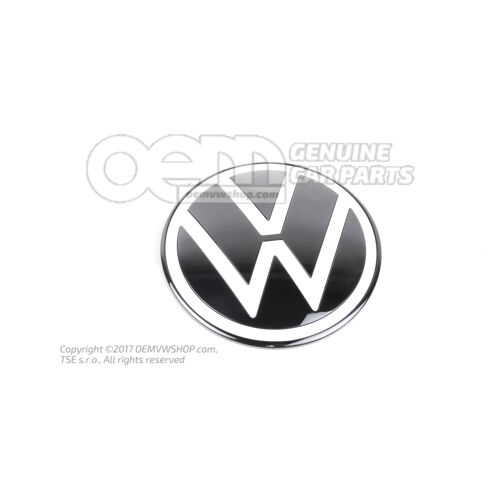 VW emblém pure biela/čierna 10A853601AWA