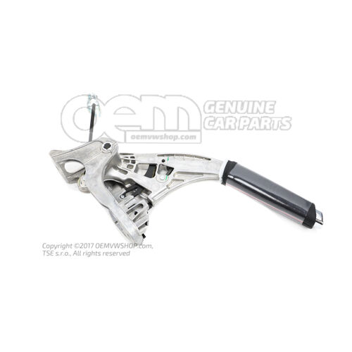 Brzdová páka čierna / lesklý chróm