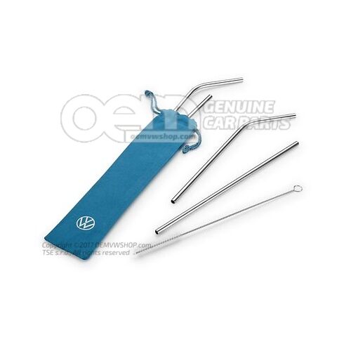 7T0069640A Straw set, Stainless steel, 4 pieces with cleaning brush, Universum California Collection