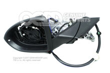 Teleso vonkajšieho zrkadla saténovo čierna